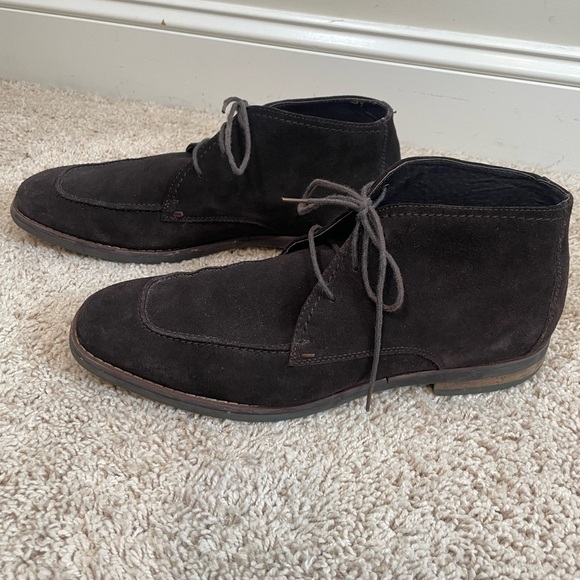 Robert Wayne Men\'s Sz 11.5 D Tatum Lace Up Chukka Desert Boots Shoes Brown Suede main image 14